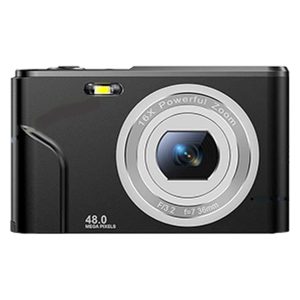 دوربین کامپکت مدل FHD 1080P 48MP 16X، حسگر با دقت موثر 48 مگاپیکسل و فیلم‌برداری با رزولوشن FULL HD