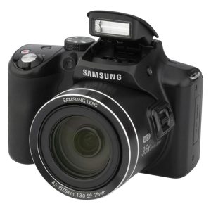 دوربین شبه SLR سامسونگ مدل WB2100 با دقت موثر 16 مگاپیکسل، فیلم‌برداری با رزولوشن Full HD و HD، همراه با لنز 25-875 میلی‌متری